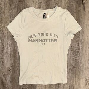 H&M Cream Divided Tee